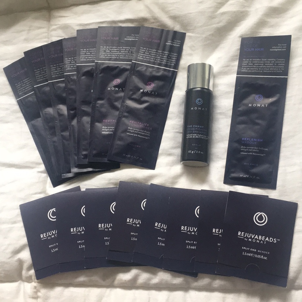 Monat Hair Product Samples